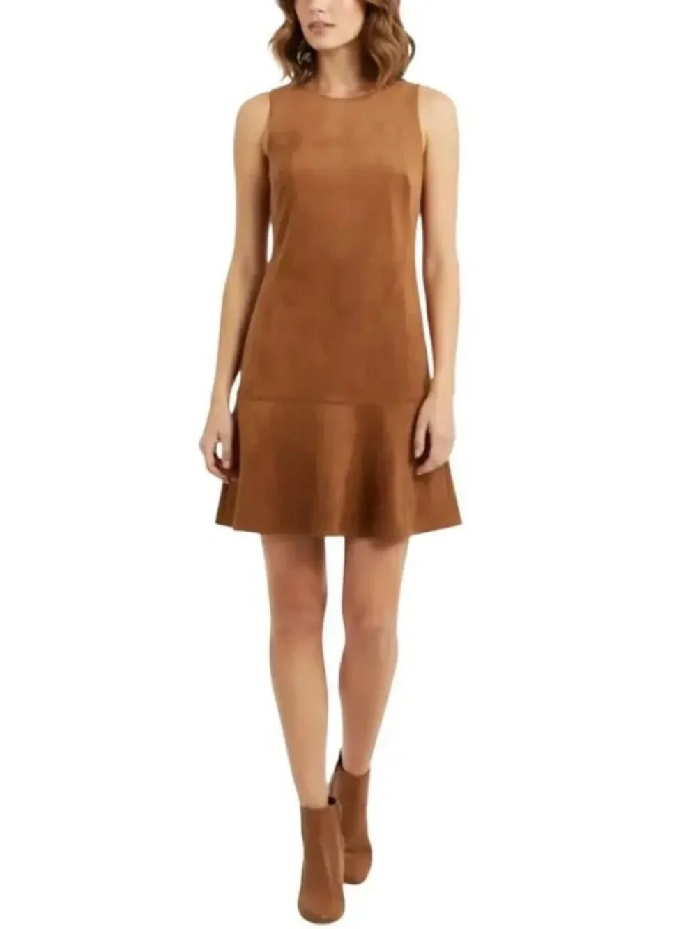 NWOT J Crew Soft Faux-Suede Pocket Drop Waist Casual Mini Dress 8